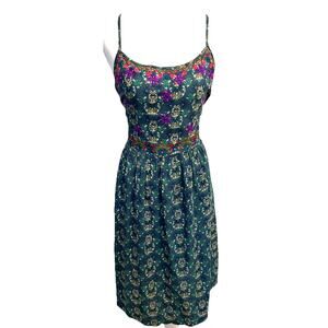 Natural Life Babydoll Dress Boho Floral Maxi Dress S Hippie Festival Cottage